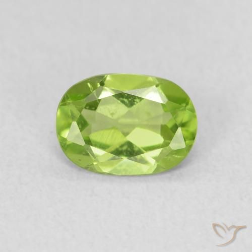0.85ct Naturel Vert jaunâtre Péridot, ovale, VS