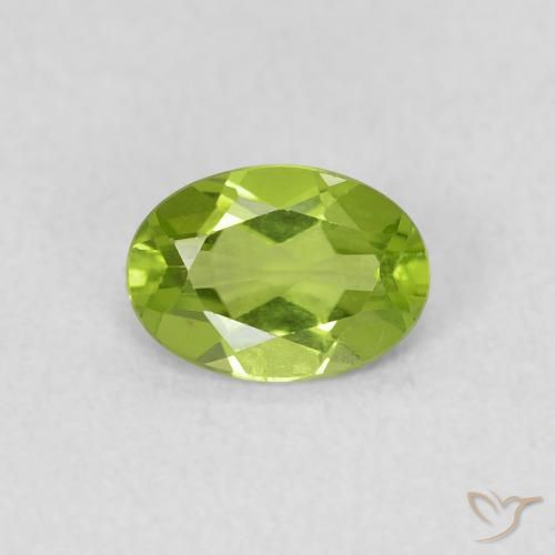 0.74ct Naturel Vert éclatant Péridot, ovale, VS
