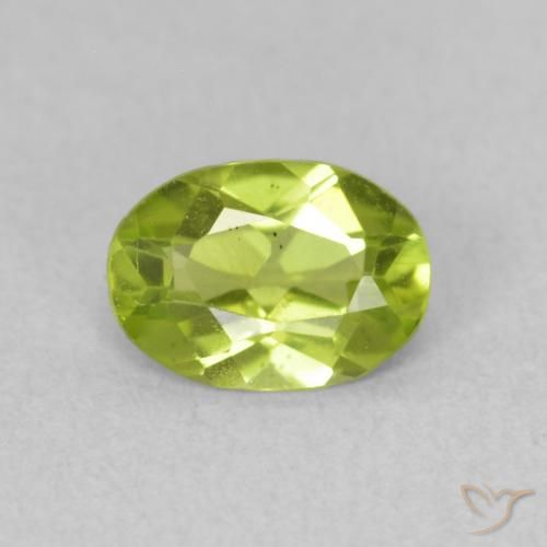 0.75ct Naturel Vert jaunâtre vif Péridot, ovale, VS