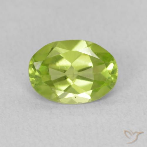 0.80ct Naturel Vert clair Péridot, ovale, VS