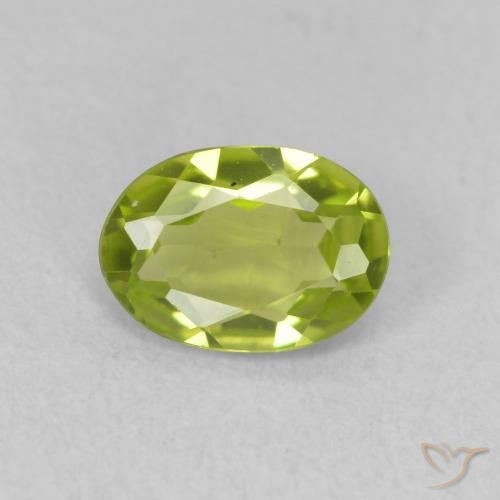 0.68ct Naturel Vert éclatant Péridot, ovale, VVS-VS