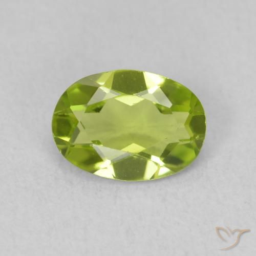 0.76ct Naturel Vert éclatant Péridot, ovale, VVS-VS
