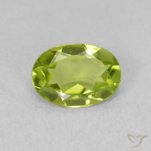 0.77ct Naturel Vert clair Péridot, ovale, VVS-VS