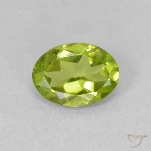 0.72ct Naturel Vert clair Péridot, ovale, VVS-VS