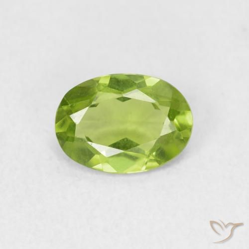 0.76ct Naturel Vert éclatant Péridot, ovale, VVS-VS