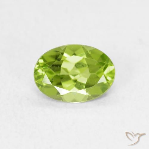 0.83ct Naturel Vert éclatant Péridot, ovale, VVS-VS