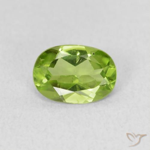 0.79ct Naturel Vert éclatant Péridot, ovale, VS