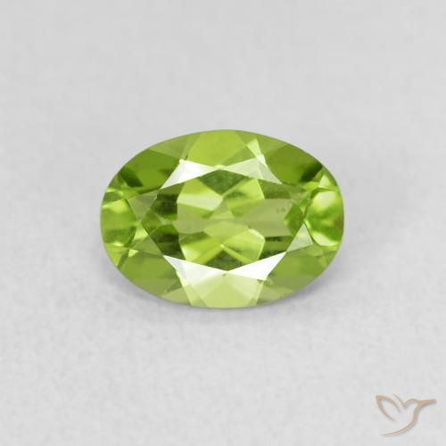 0.83ct Naturel Vert moyen Péridot, ovale, VS