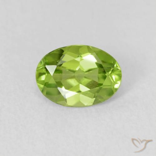0.85ct Naturel Vert éclatant Péridot, ovale, VS