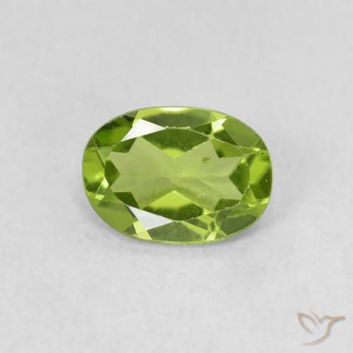 0.77ct Naturel Vert éclatant Péridot, ovale, VS