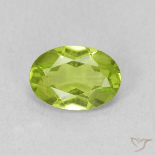 0.84ct Naturel Vert jaunâtre vif Péridot, ovale, VS