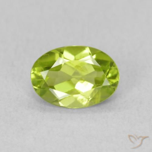 0.83ct Naturel Vert clair Péridot, ovale, VS