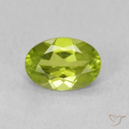 0.85ct Naturel Vert moyen Péridot, ovale, VS
