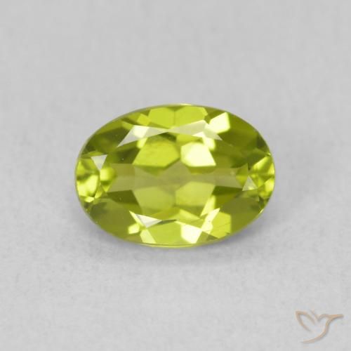 0.82ct Naturel Vert éclatant Péridot, ovale, VS