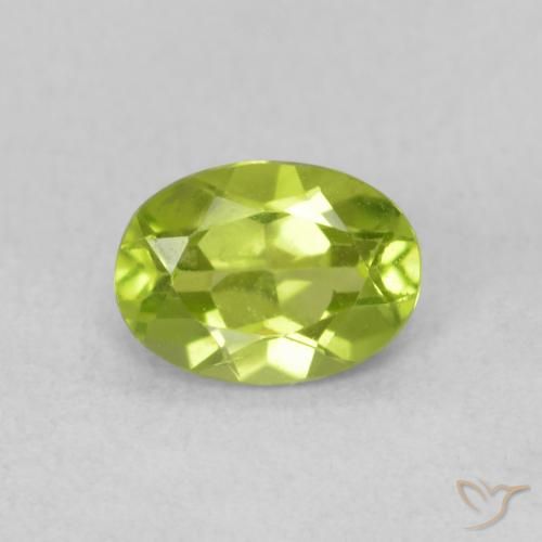 0.83ct Naturel Vert clair Péridot, ovale, VS