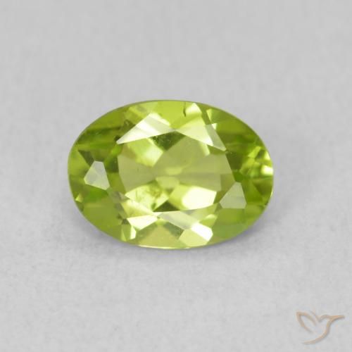 0.81ct Naturel Vert clair Péridot, ovale, VS