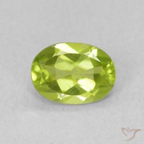 0.89ct Naturel Vert clair Péridot, ovale, VS