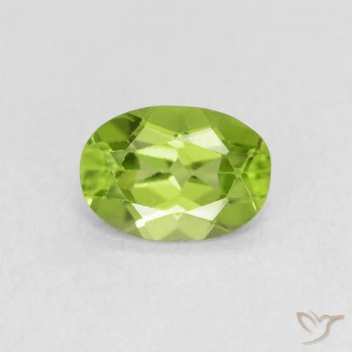0.81ct Naturel Vert éclatant Péridot, ovale, VS