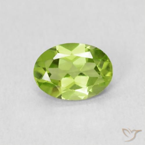 0.81ct Naturel Vert jaunâtre Péridot, ovale, VS