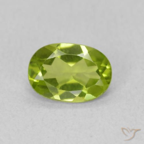0.83ct Naturel Vert moyen Péridot, ovale, VS