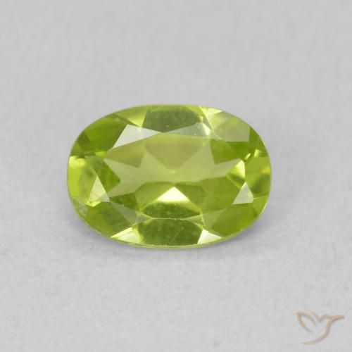 0.73ct Naturel Vert clair Péridot, ovale, VS