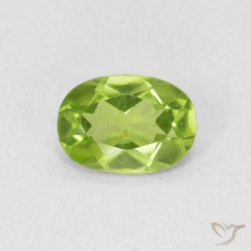 0.85ct Naturel Vert éclatant Péridot, ovale, VS