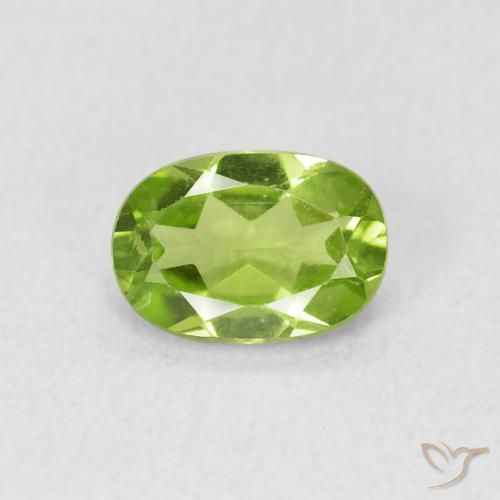 0.87ct Naturel Vert éclatant Péridot, ovale, VS