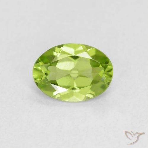 0.72ct Naturel Vert vif et léger Péridot, ovale, VS