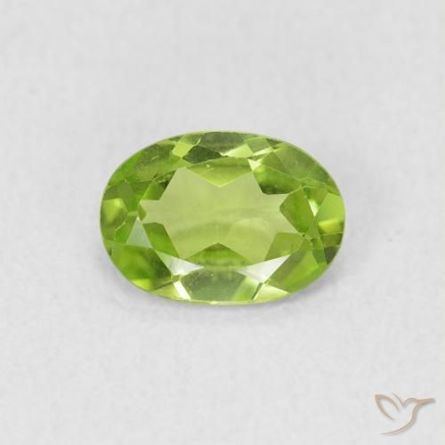 0.73ct Naturel Vert vif et léger Péridot, ovale, VS