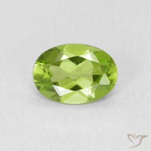 0.79ct Naturel Vert éclatant Péridot, ovale, VS