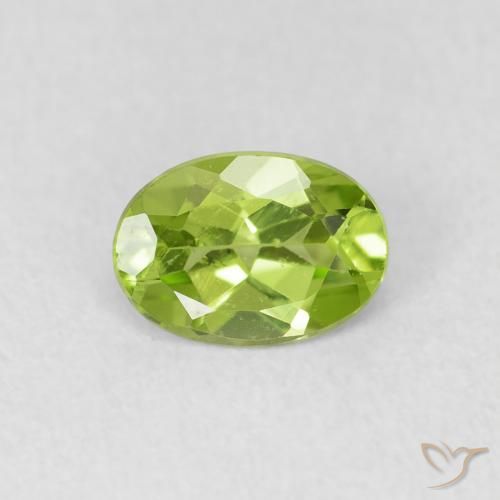 0.79ct Naturel Vert clair Péridot, ovale, VS