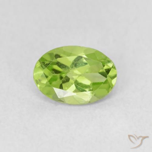 0.78ct Naturel Vert éclatant Péridot, ovale, VS