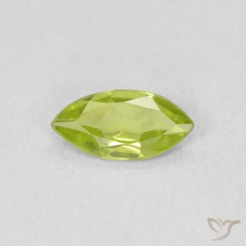 Péridot Vert clair naturelle Marquise, 0.50 ct, VS