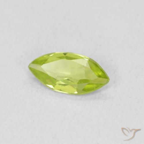 Péridot Vert clair naturelle Marquise, 0.50 ct, VS