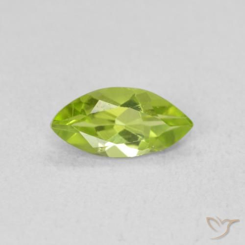 0.60ct Naturel Vert moyen Péridot, Marquise, VS