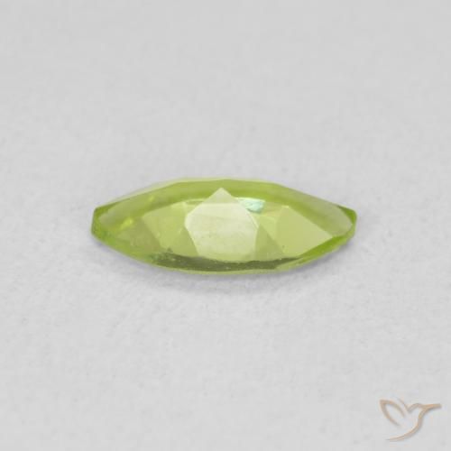 Péridot Vert clair naturelle Marquise, 0.54 ct, VS
