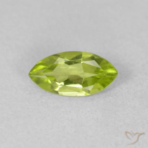 Péridot Vert clair naturelle Marquise, 0.52 ct, VVS-VS