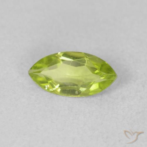 Péridot Vert clair naturelle Marquise, 0.56 ct, VVS-VS