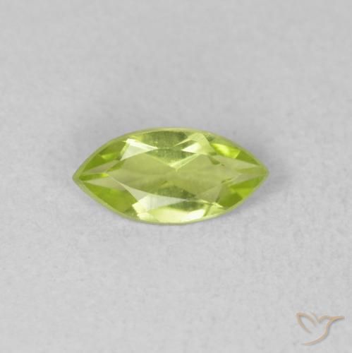 Péridot Vert clair naturelle Marquise, 0.45 ct, VVS-VS