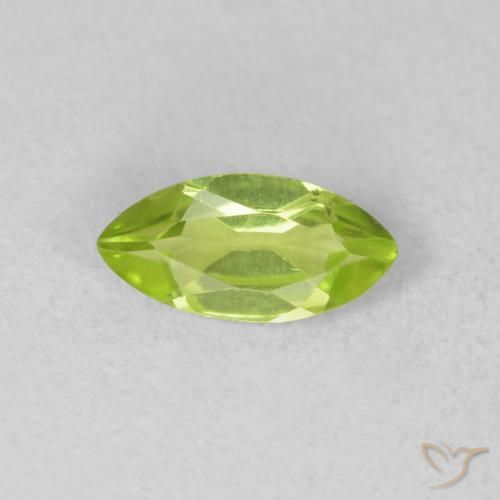 0.61ct Naturel Vert vif et léger Péridot, Marquise, VVS-VS