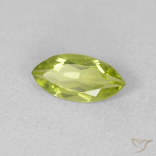 Péridot Vert clair naturelle Marquise, 0.56 ct, VVS-VS
