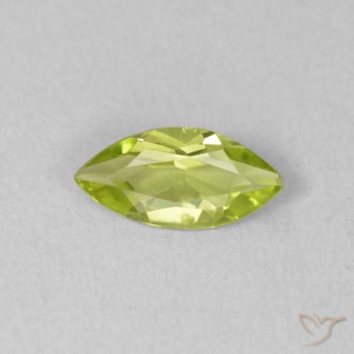 Péridot Vert clair naturelle Marquise, 0.43 ct, VVS-VS