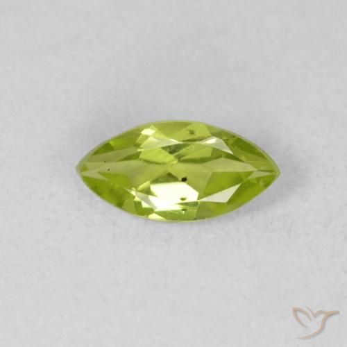 0.63ct Naturel Vert clair Péridot, Marquise, VS