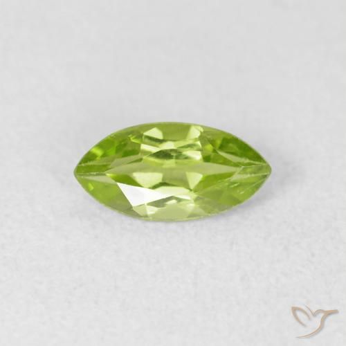 0.65ct Naturel Vert vif et léger Péridot, Marquise, VS