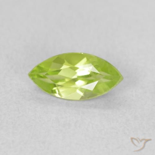 0.62ct Naturel Vert moyen Péridot, Marquise, VS