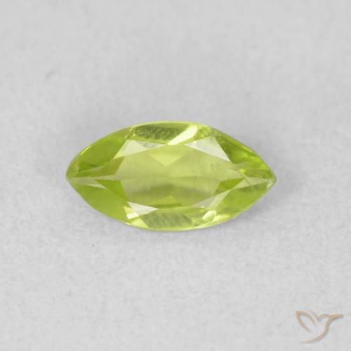 0.56ct Naturel Vert jaunâtre Péridot, Marquise, VS