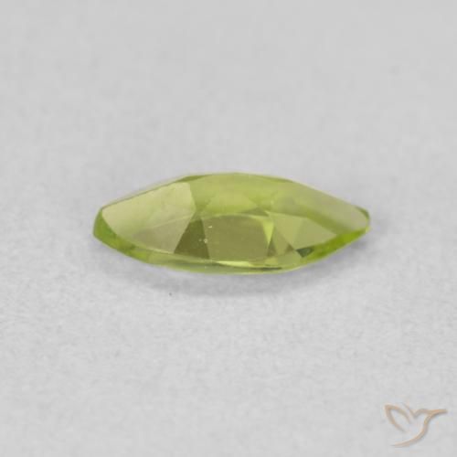 Péridot Vert éclatant naturelle Marquise, 0.54 ct, VS