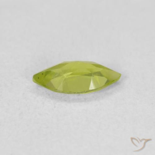 Péridot Vert éclatant naturelle Marquise, 0.53 ct, VS