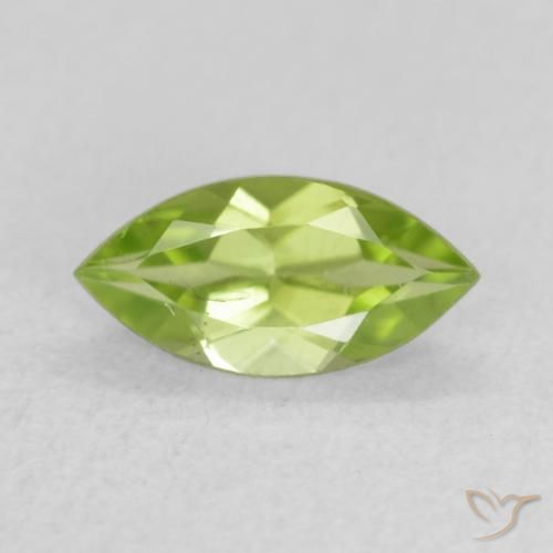 0.61ct Naturel Vert éclatant Péridot, Marquise, VVS-VS