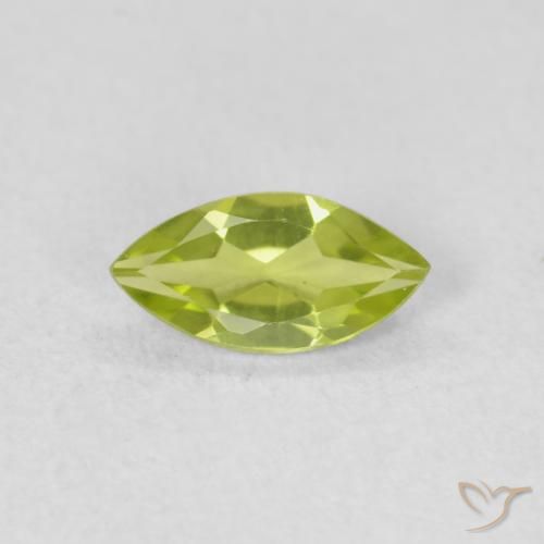 0.57ct Naturel Vert éclatant Péridot, Marquise, VVS-VS